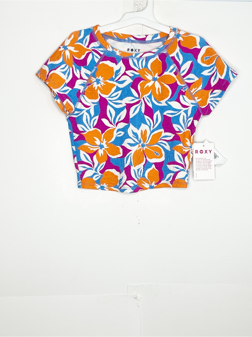 Roxy Juniors Topanga Canyon Crop Rash Guard Size Xs